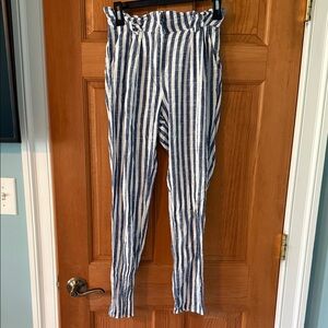 Charlotte Russe Size Extra Small XS Blue and White Striped Women's Teen Pants